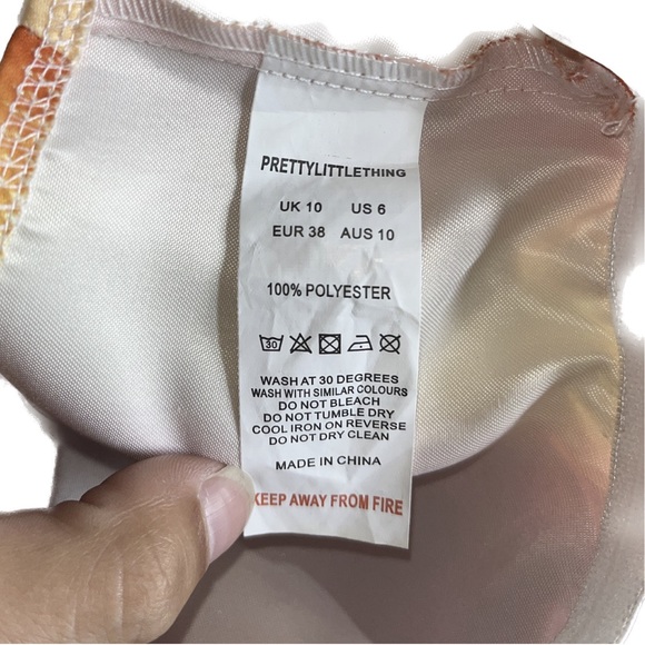 Pretty little thing sunset off the shoulder crop top size 6 - Picture 6 of 6